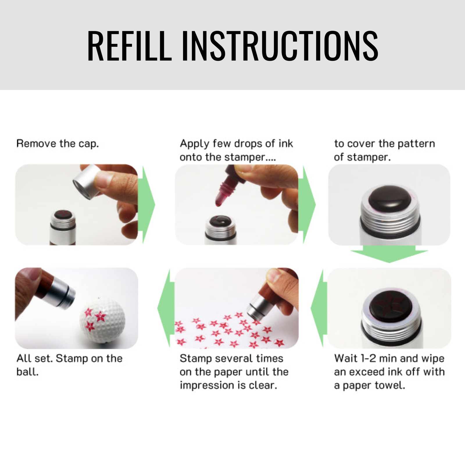 Personalized Wooden Golf Ball Stamp