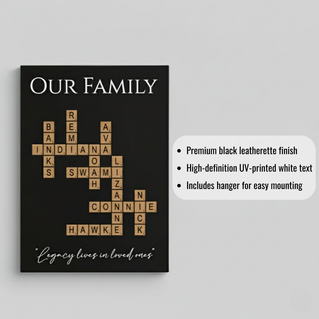 Personalized Family Crossword Wall Art