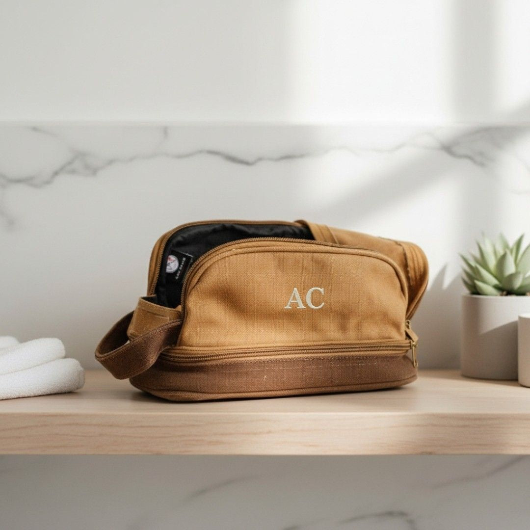 Personalized Canvas Travel Toiletry Bag