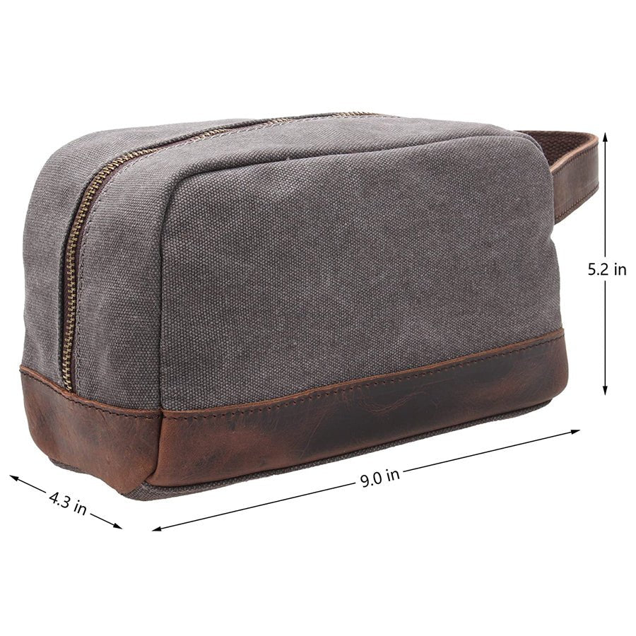 Unique Personalized Waxed Up Dopp Bag Customized Toiletry Bag Gifts for Men by Groovy Guy