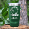Green Basketball Tumbler With Hoops Addict Visual Design