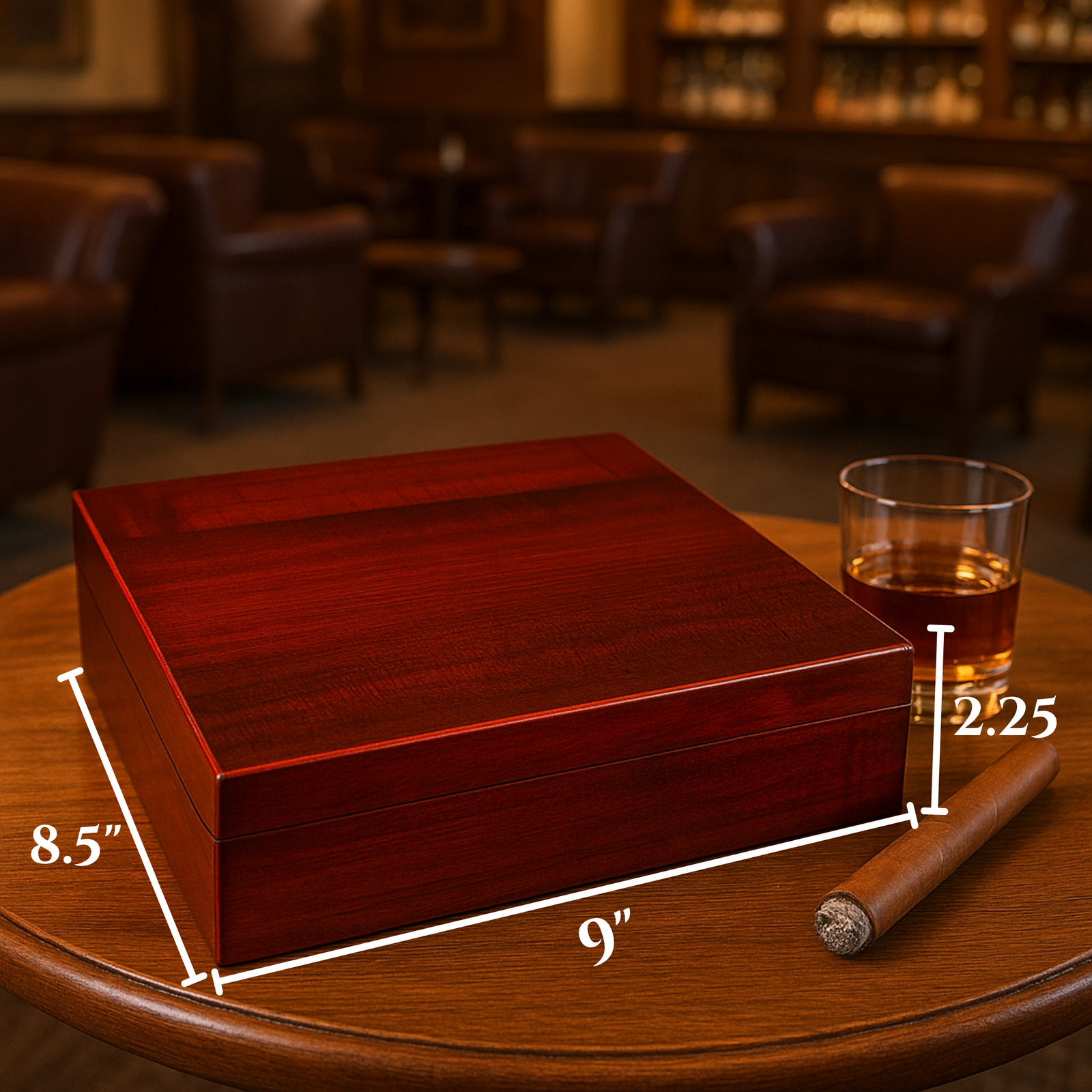 Cherry Custom Engraved Humidor