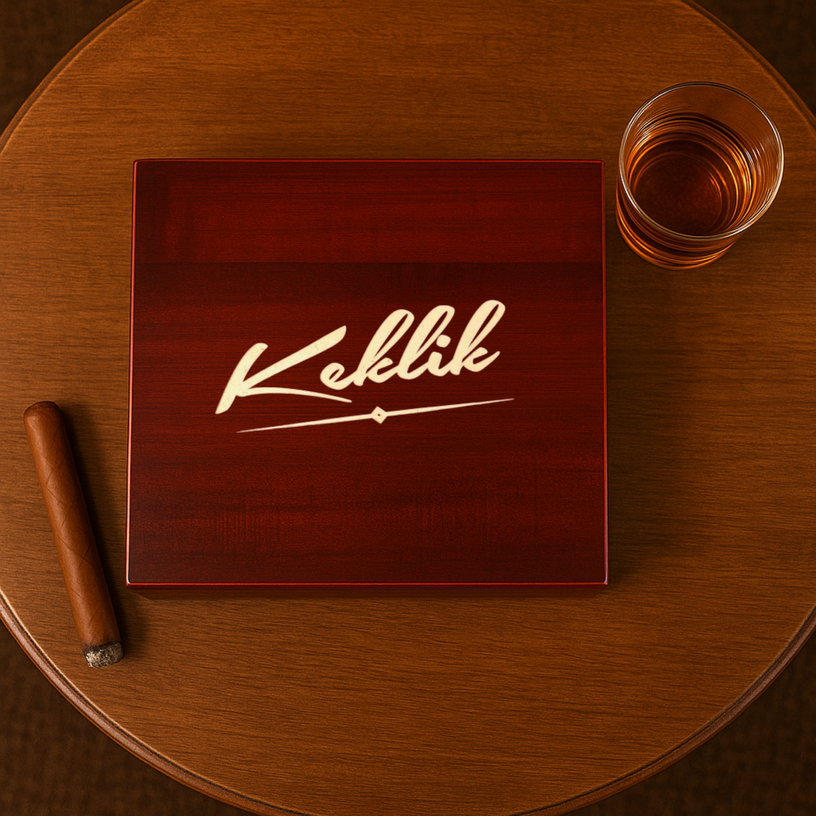 Cherry Custom Engraved Humidor