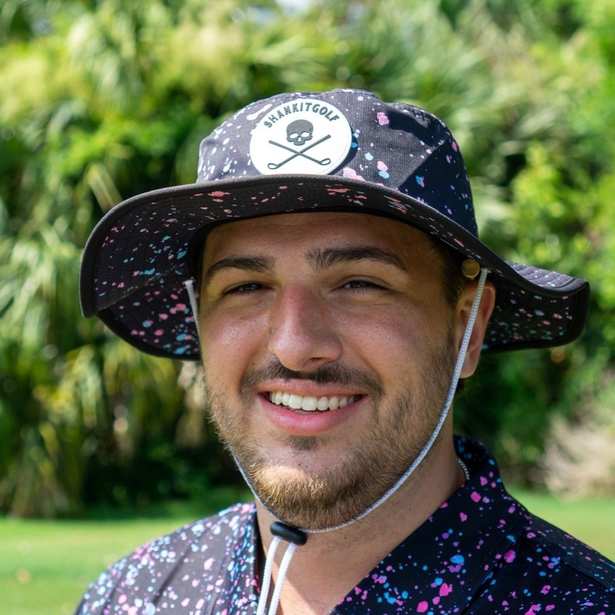 Unique Personalized Black Paint Bucket Hat Customized Golf Hat Gifts for Men by Groovy Guy