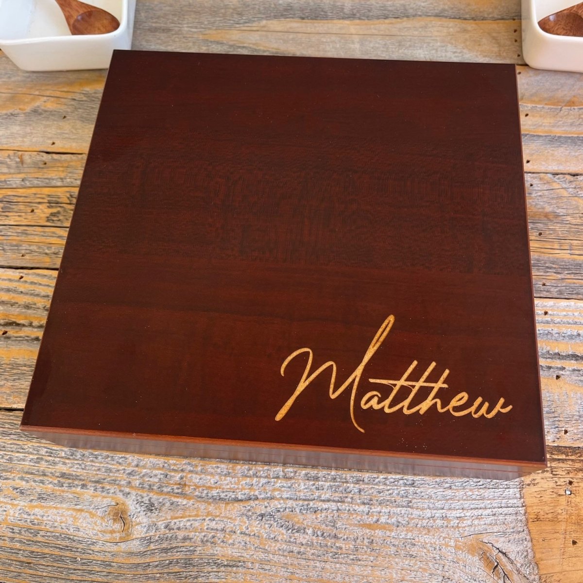 Unique Personalized Personalized Anniversary Memory Keepsake Box Customized Valentines Gifts for Men by Groovy Guy