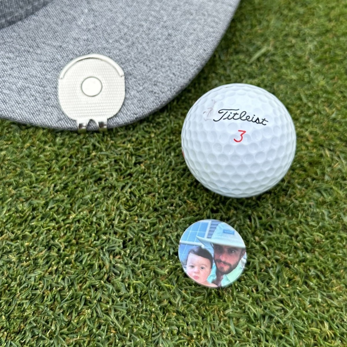Unique Personalized Custom Photo Ball Marker & Golf Hat Clip Set Customized Golf Ball Marker Gifts for Men by Groovy Guy