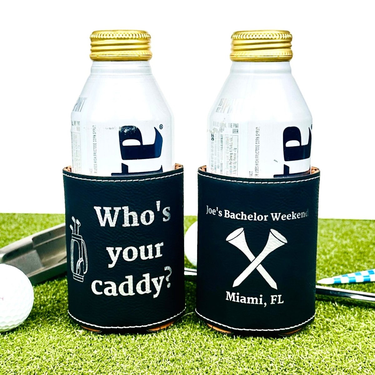 Unique Personalized Bachelor Party Golf Weekend Koozie Customized Personalized Koozie Gifts for Men by Groovy Guy