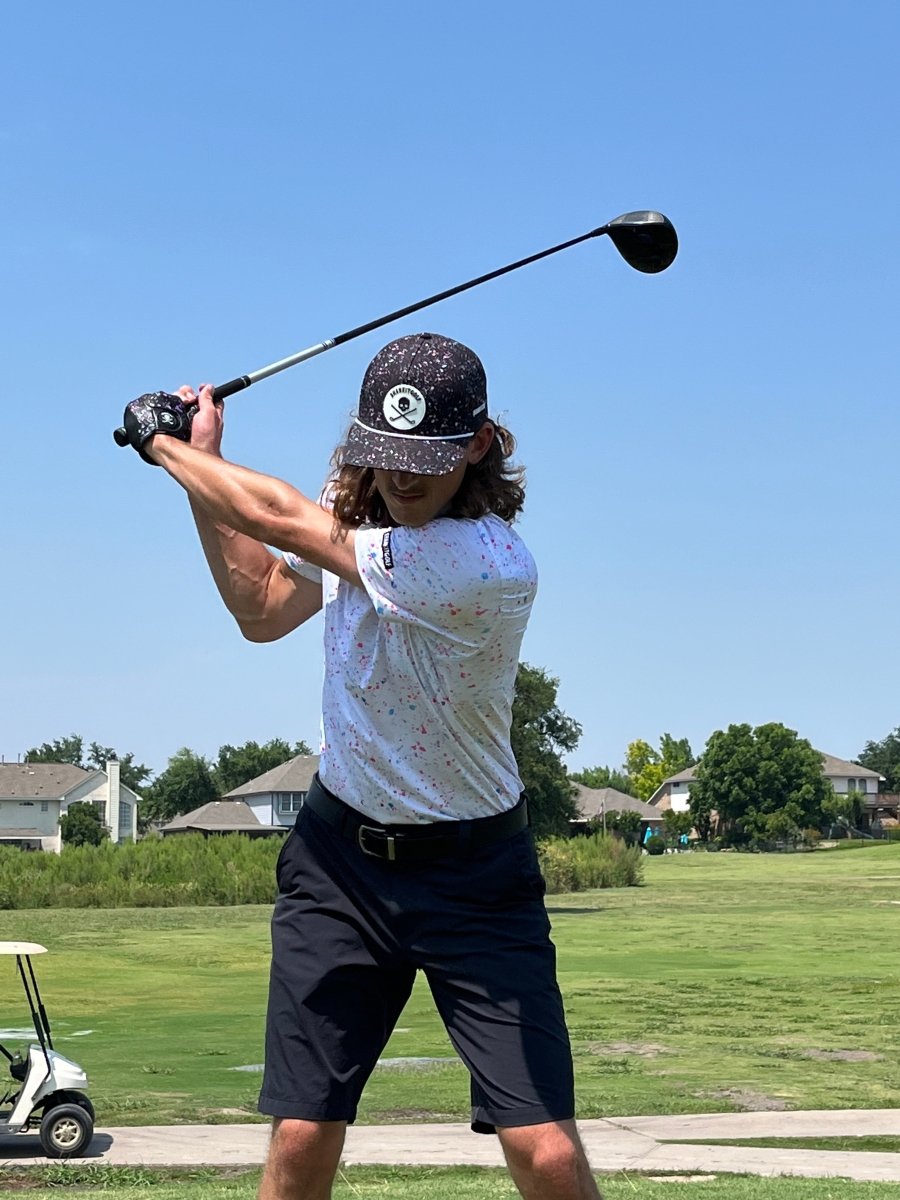 Unique Personalized Paint Splatter Polo White Customized Gifts for Men by Groovy Guy