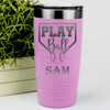 Pink Baseball Tumbler With Its Game Time Design
