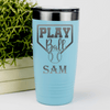 Teal Baseball Tumbler With Its Game Time Design