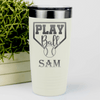 White Baseball Tumbler With Its Game Time Design