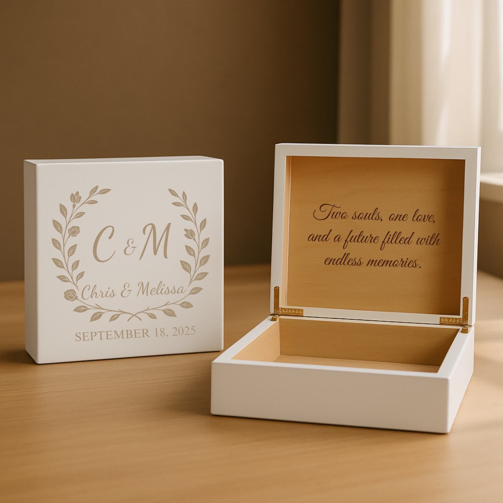 Personalized Wedding Keepsake Box