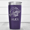 Purple Basketball Tumbler With Lady Of The Court Design