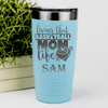 Teal Basketball Tumbler With Life As A Hoops Mom Design