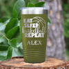 Military Green Basketball Tumbler With Lifes Cycle Hoops Passion Design
