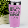 Pink Basketball Tumbler With Lifes Cycle Hoops Passion Design
