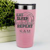 Salmon Basketball Tumbler With Lifes Cycle Hoops Passion Design