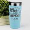 Teal Basketball Tumbler With Lifes Cycle Hoops Passion Design