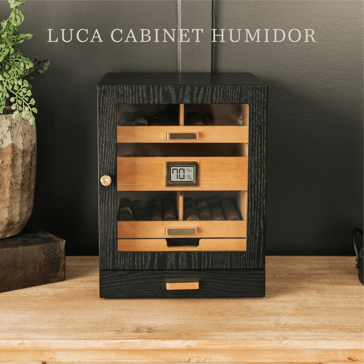 Unique Personalized Luca Humidor Cabinet Customized Humidor Gifts for Men by Groovy Guy