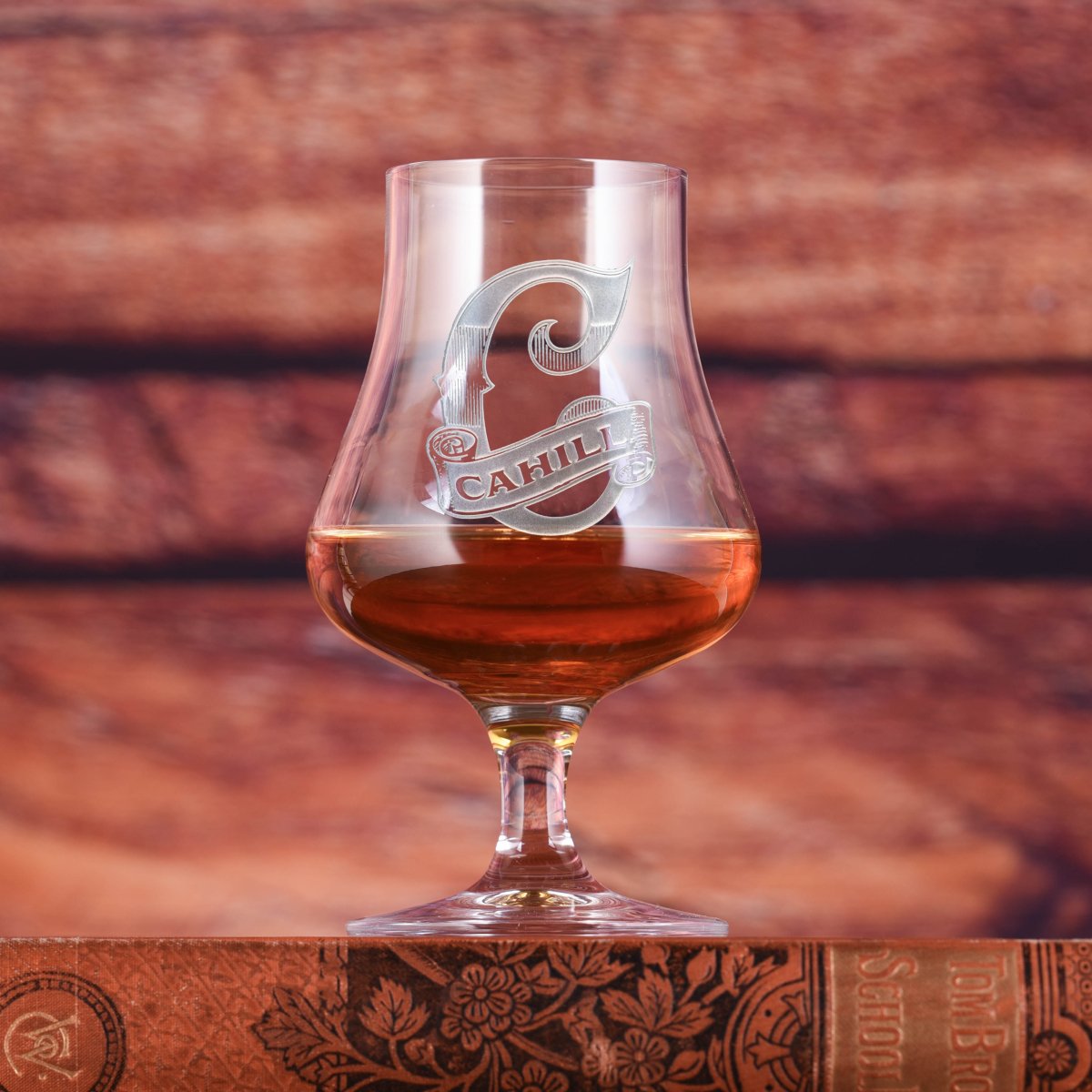Unique Personalized Custom Monogrammed Crystal Whiskey Nosing Glass Customized Barware Gifts for Men by Groovy Guy