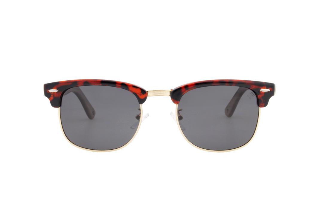 Unique Personalized “Malcolm” | Red Tortoise Club Master Customized Wooden Sunglasses Gifts for Men by Groovy Guy