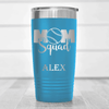 Light Blue Baseball Tumbler With Mothers Of The Mound Design