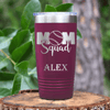 Maroon Baseball Tumbler With Mothers Of The Mound Design