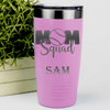 Pink Baseball Tumbler With Mothers Of The Mound Design