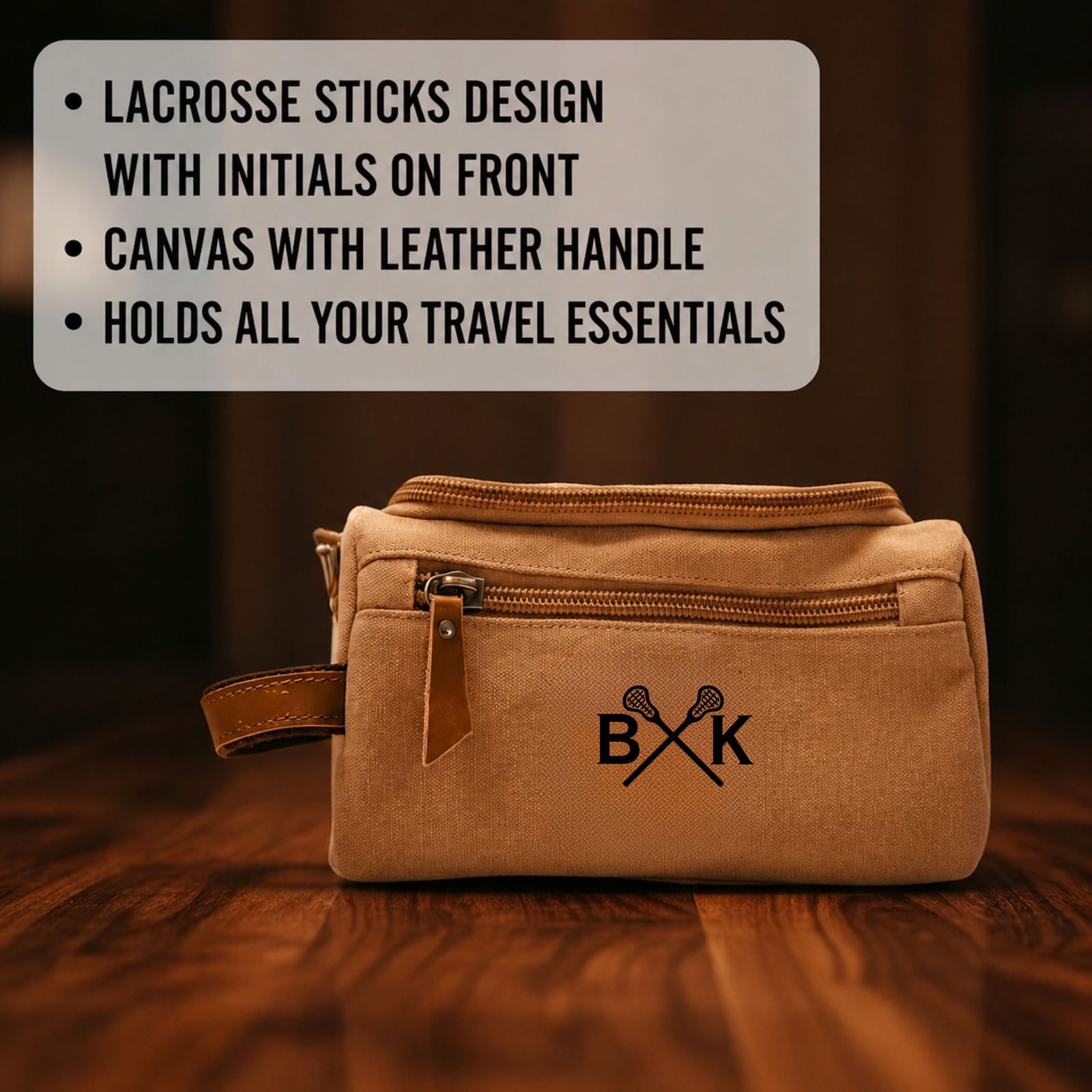 Coach's Whistle Lacrosse Coach Toiletry Bag