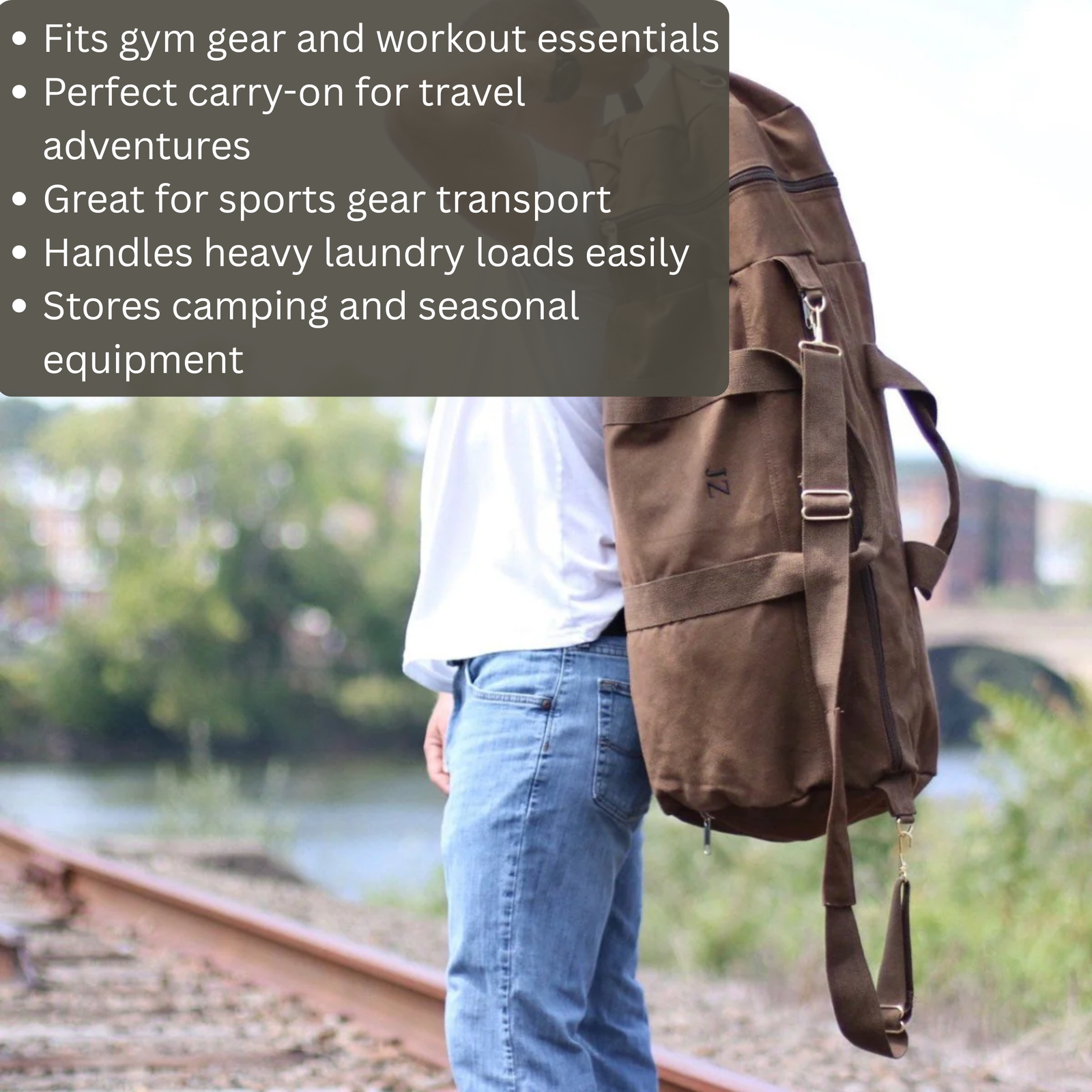 Personalized Canvas Frontier Duffle