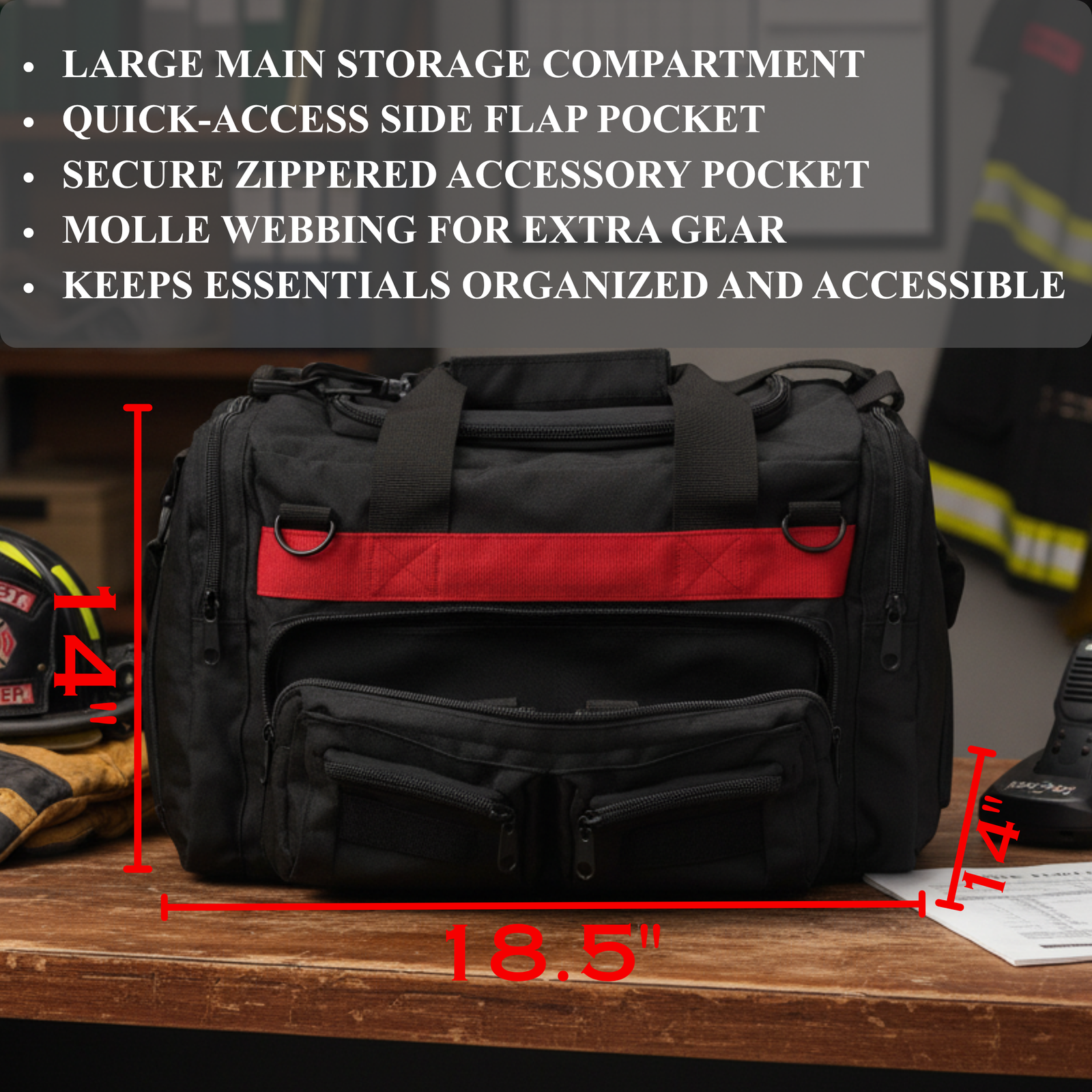 Personalized Firefighter Duty Duffle