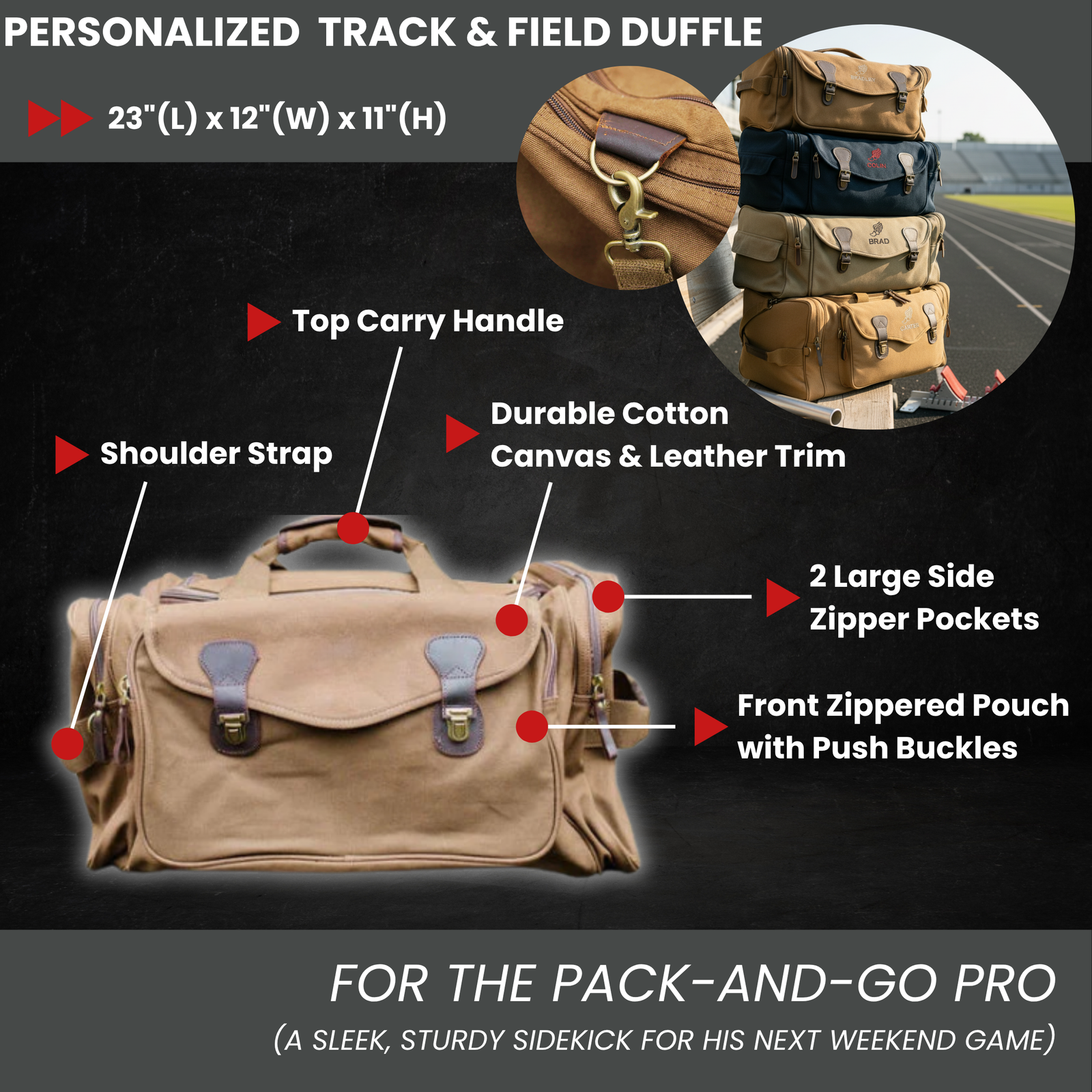 Milestone Track and Field Duffle