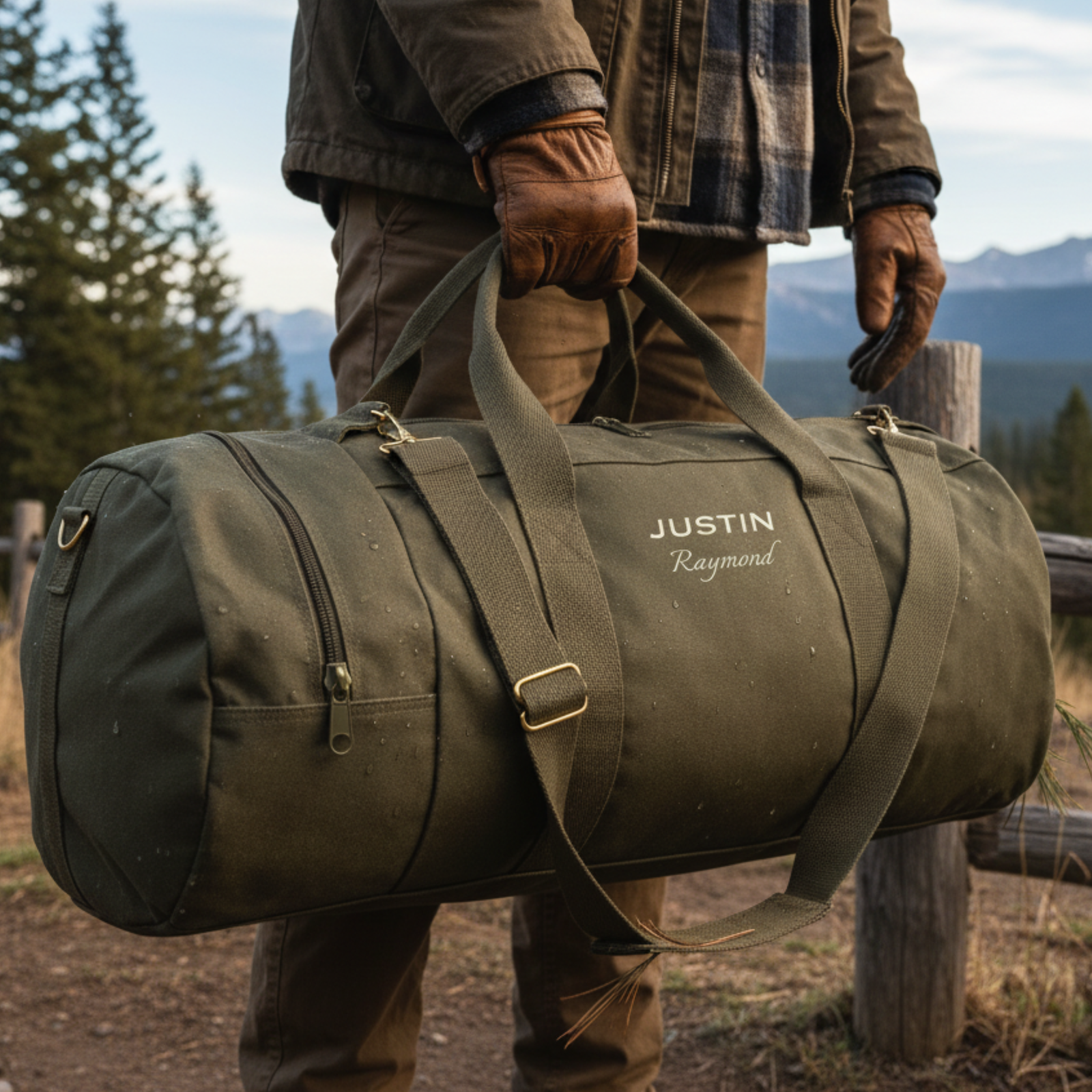 Personalized Canvas Frontier Duffle