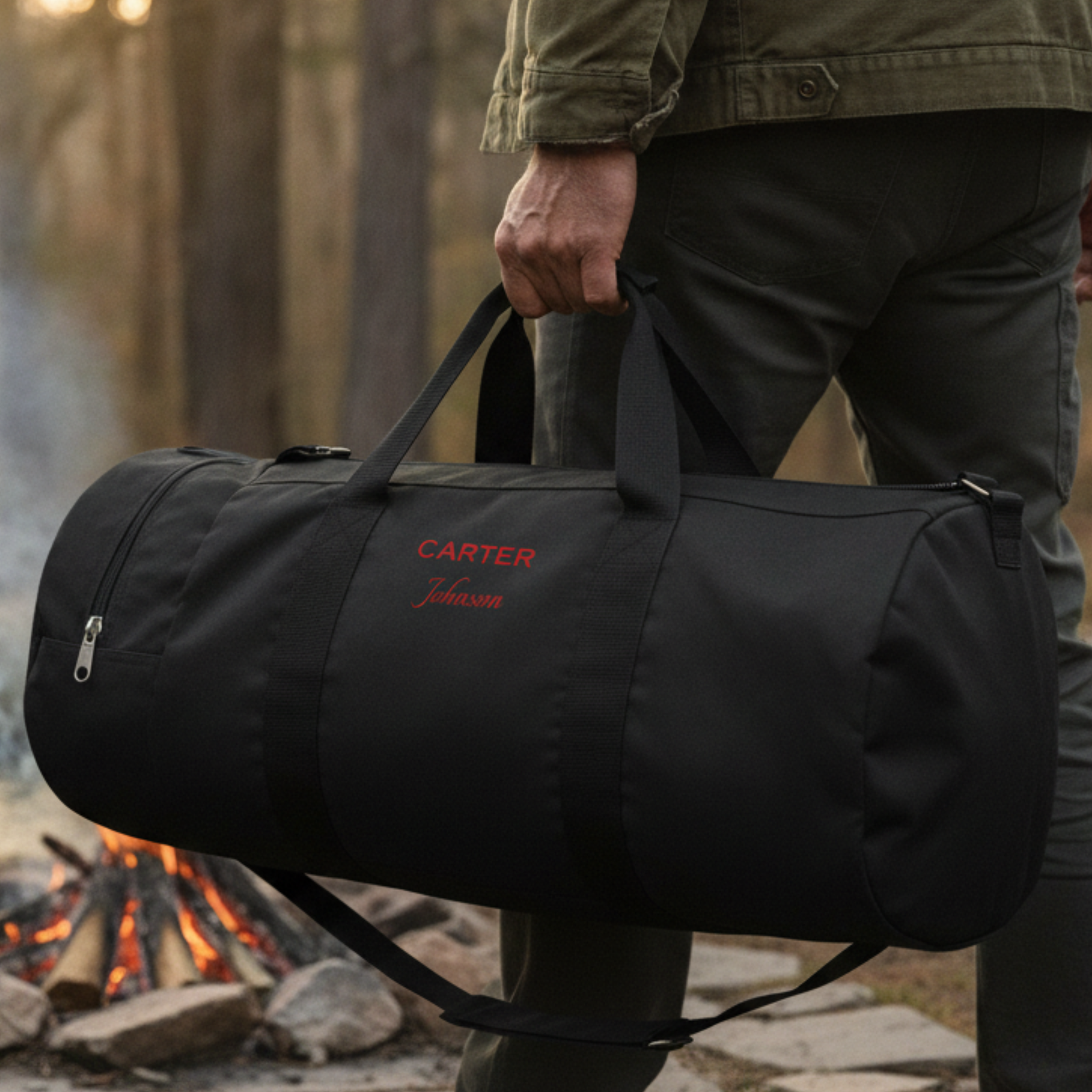 Personalized Canvas Frontier Duffle