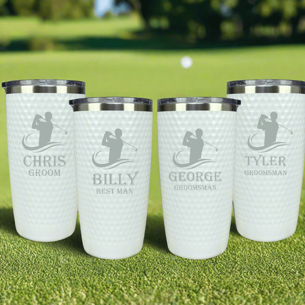Unique Personalized Grooms Crew Golf Ball Tumbler Customized Groomsmen Gifts Gifts for Men by Groovy Guy