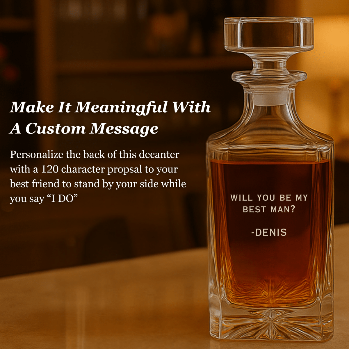 Unique Personalized Groomsmen Proposal Decanter Customized Groomsman Gifts Gifts for Men by Groovy Guy
