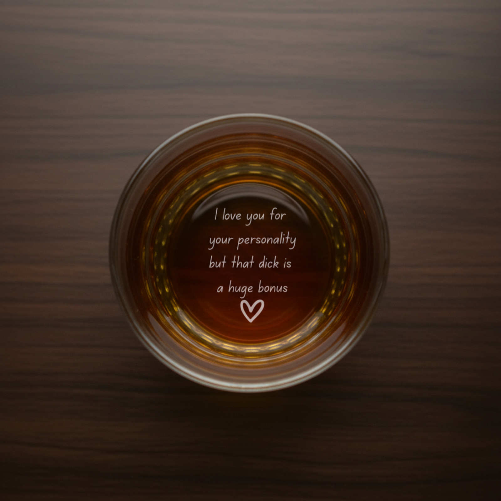 Cheeky Valentines Day Whiskey Glass