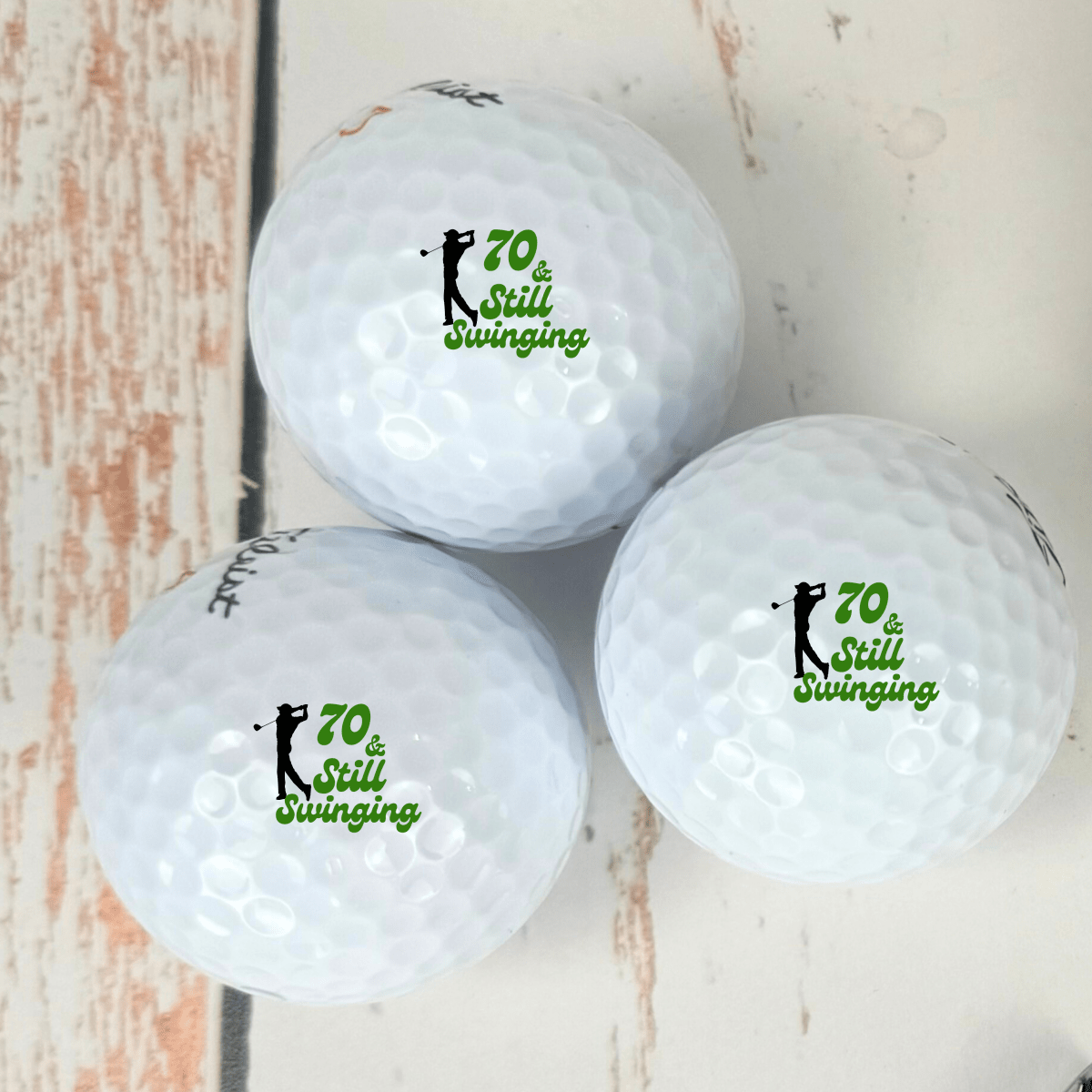 Unique Personalized Swinging Birthday Balls Customized golf ball Gifts for Men by Groovy Guy
