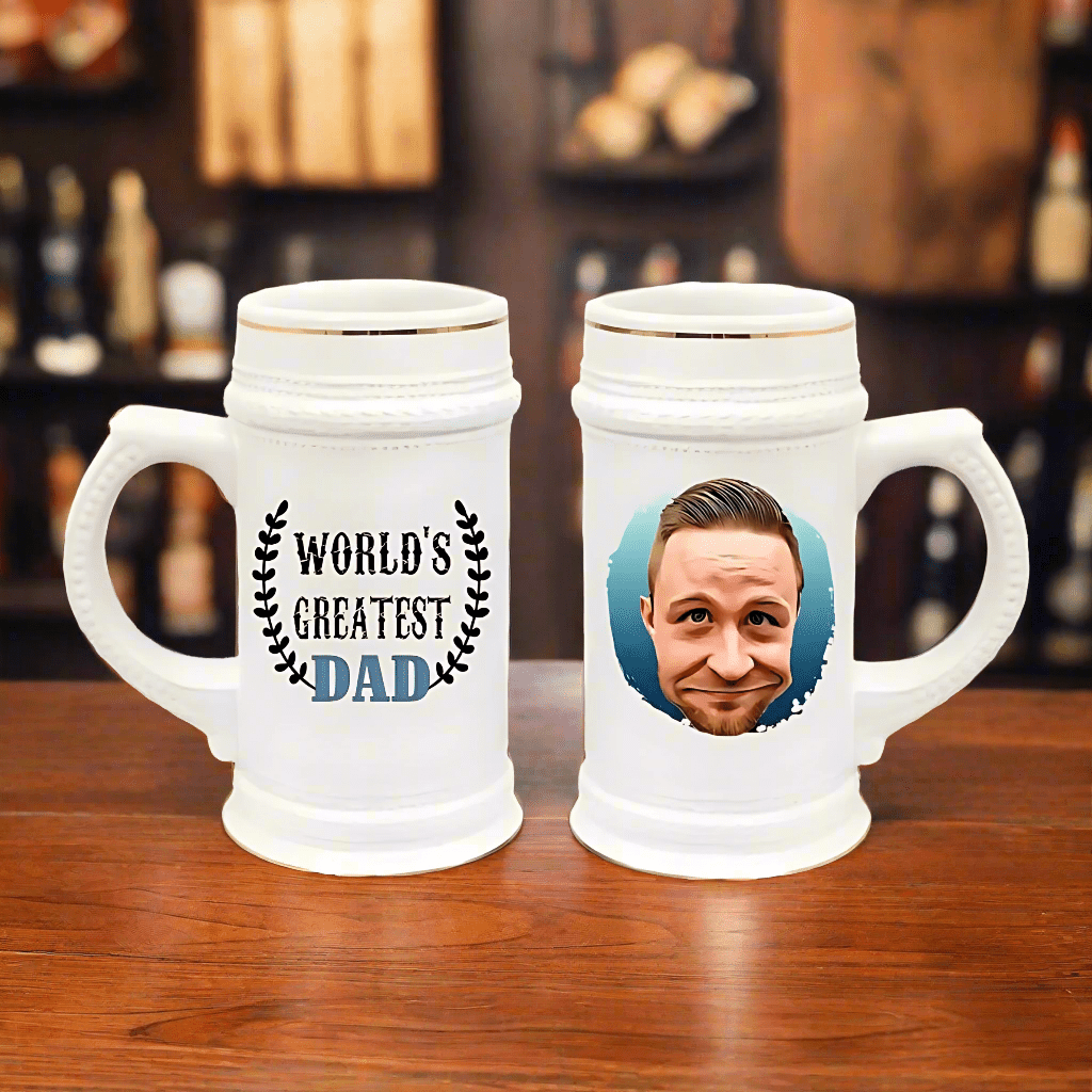 Unique Personalized Greatest Dad Ever Drinkware Customized Fathers Day Gifts for Men by Groovy Guy
