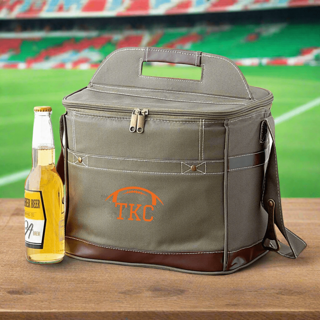 Unique Personalized End Zone Tailgate Cooler Customized Groomsmen Gifts Gifts for Men by Groovy Guy