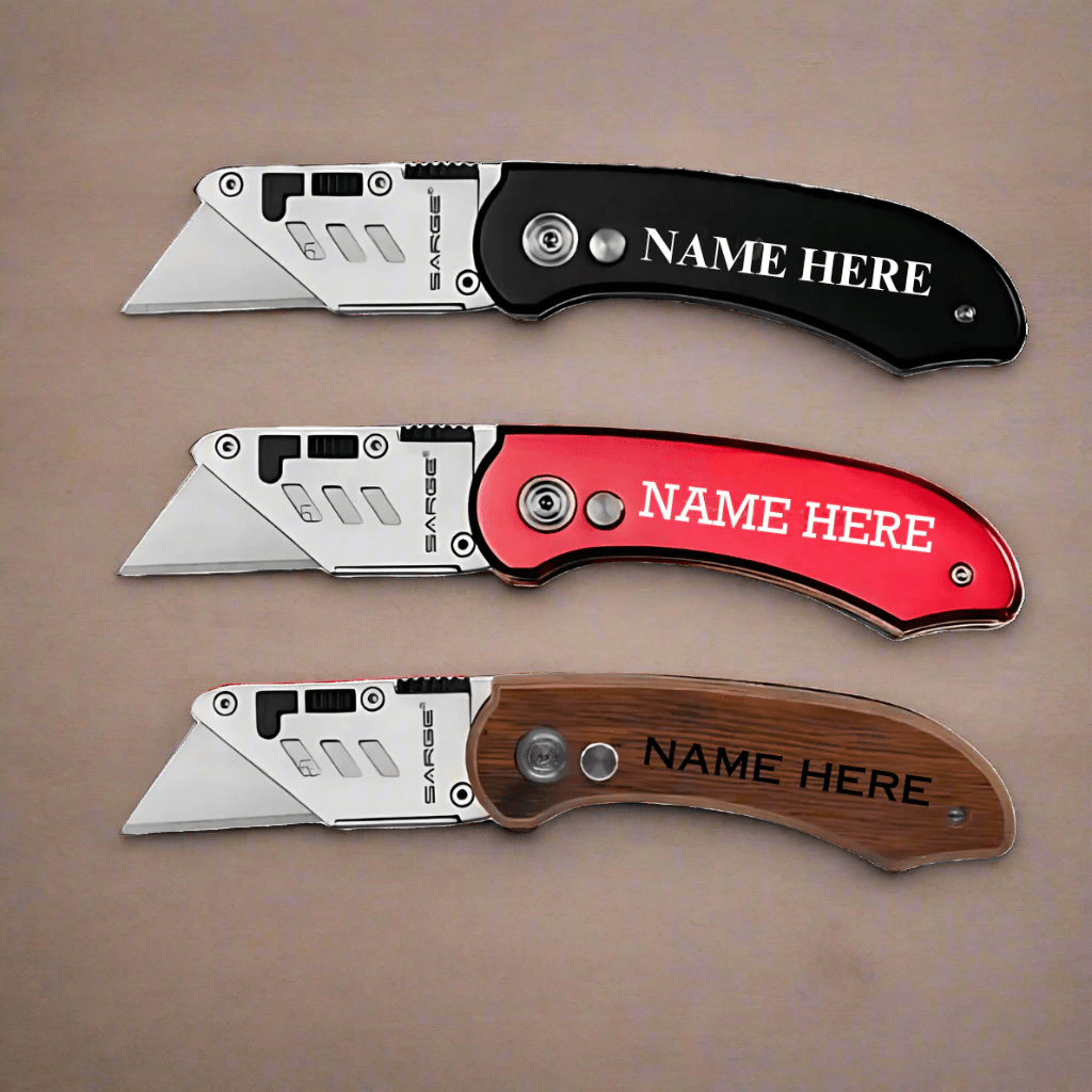 Unique Personalized Engraved PrecisionEdge Cutter Customized Knife Gifts for Men by Groovy Guy