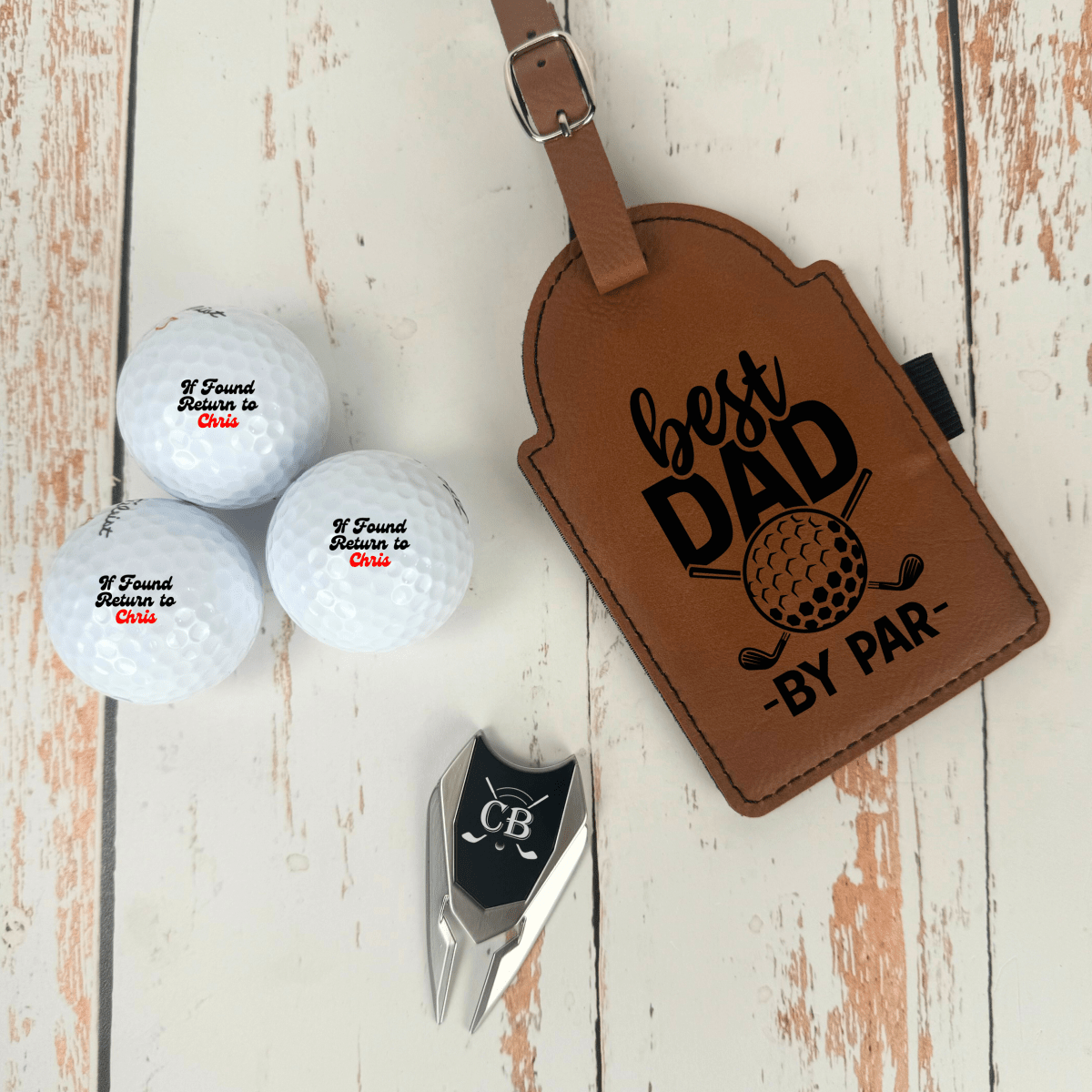 Unique Personalized Best Dad By Par Gift Set Customized Gift Set Gifts for Men by Groovy Guy