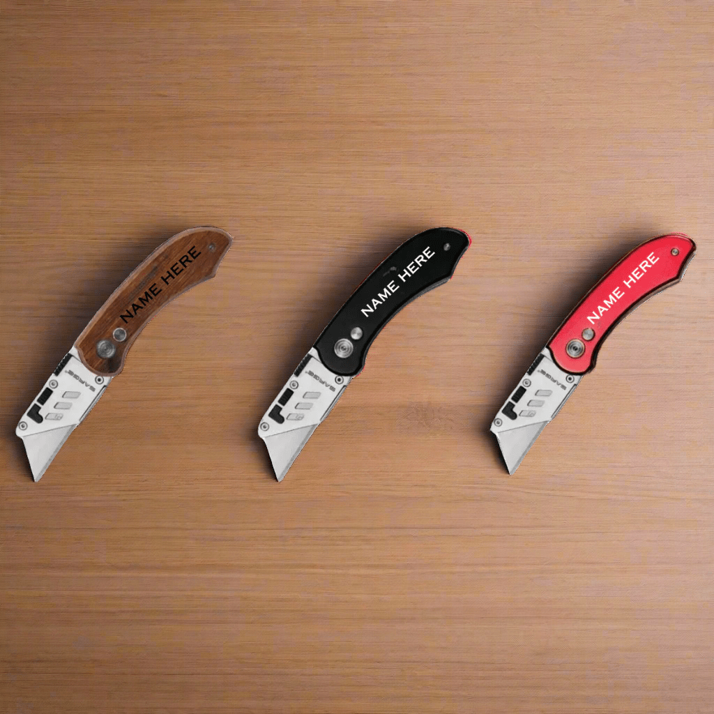 Unique Personalized Engraved PrecisionEdge Cutter Customized Knife Gifts for Men by Groovy Guy