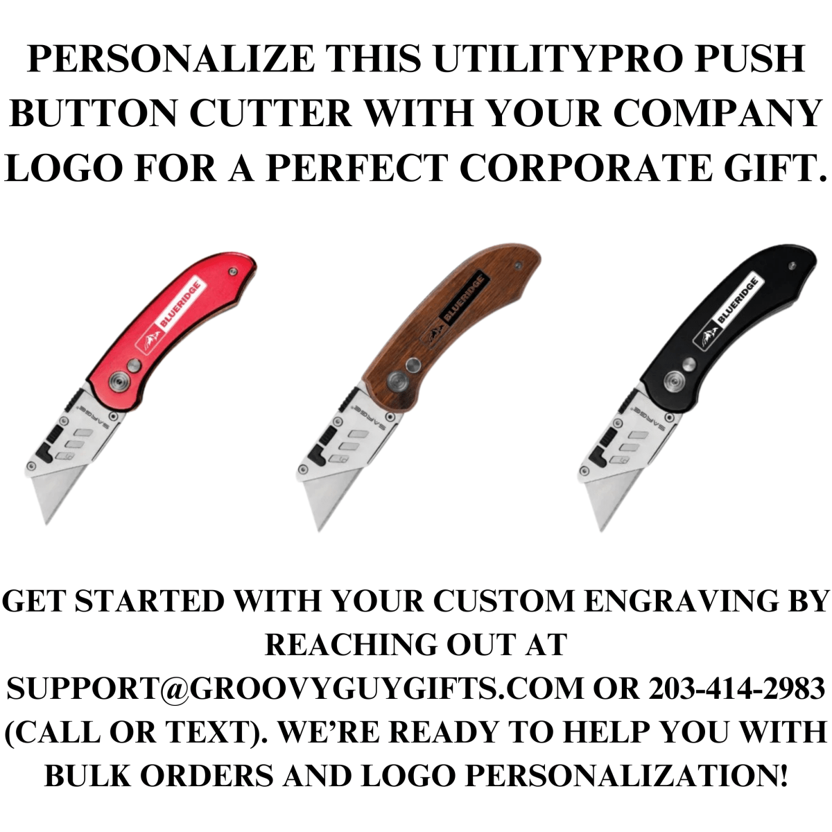 Unique Personalized Engraved PrecisionEdge Cutter Customized Knife Gifts for Men by Groovy Guy