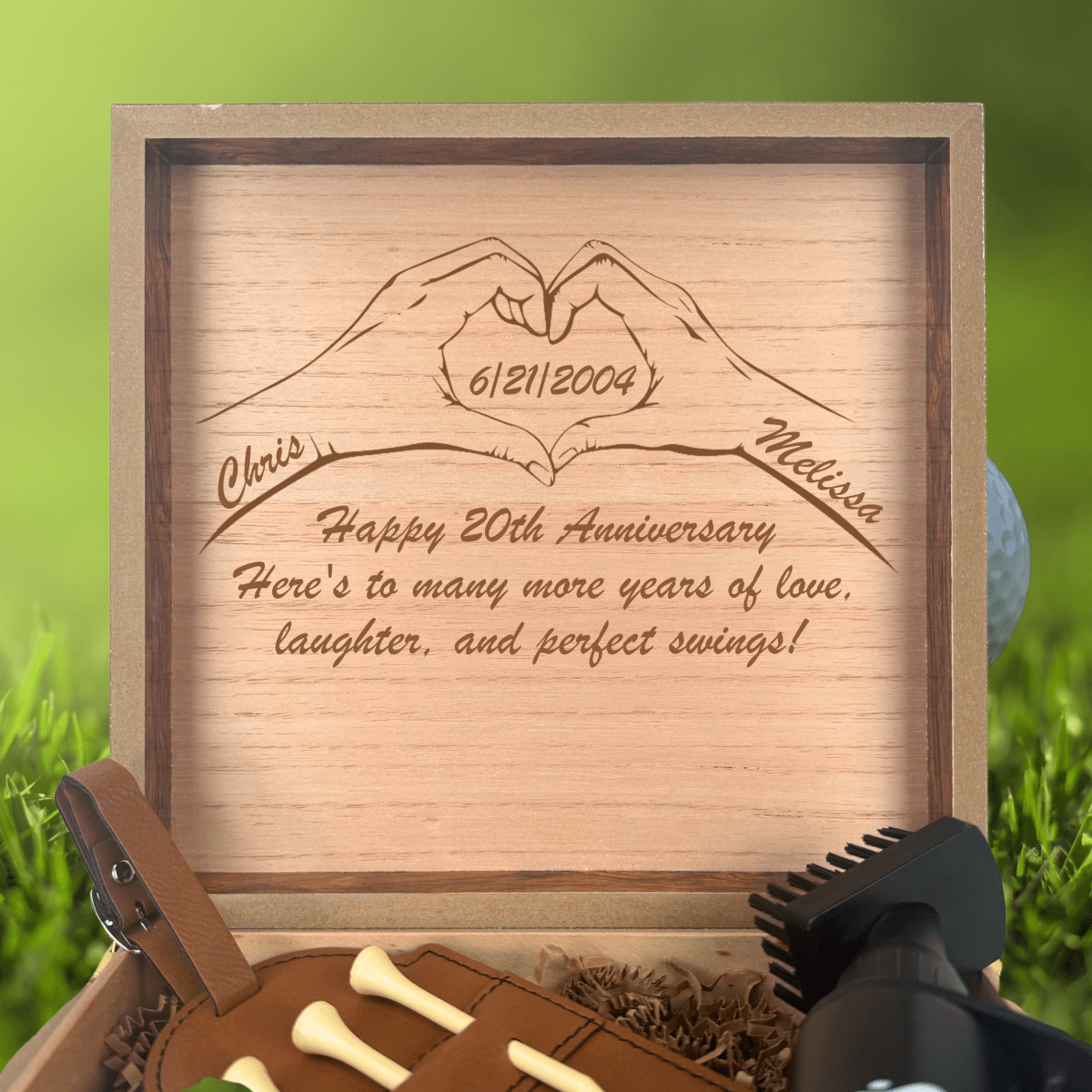 Unique Personalized Love & Fairways Gift Set Customized Gift Set Gifts for Men by Groovy Guy