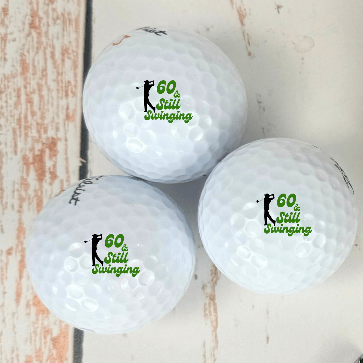 Unique Personalized Swinging Birthday Balls Customized golf ball Gifts for Men by Groovy Guy