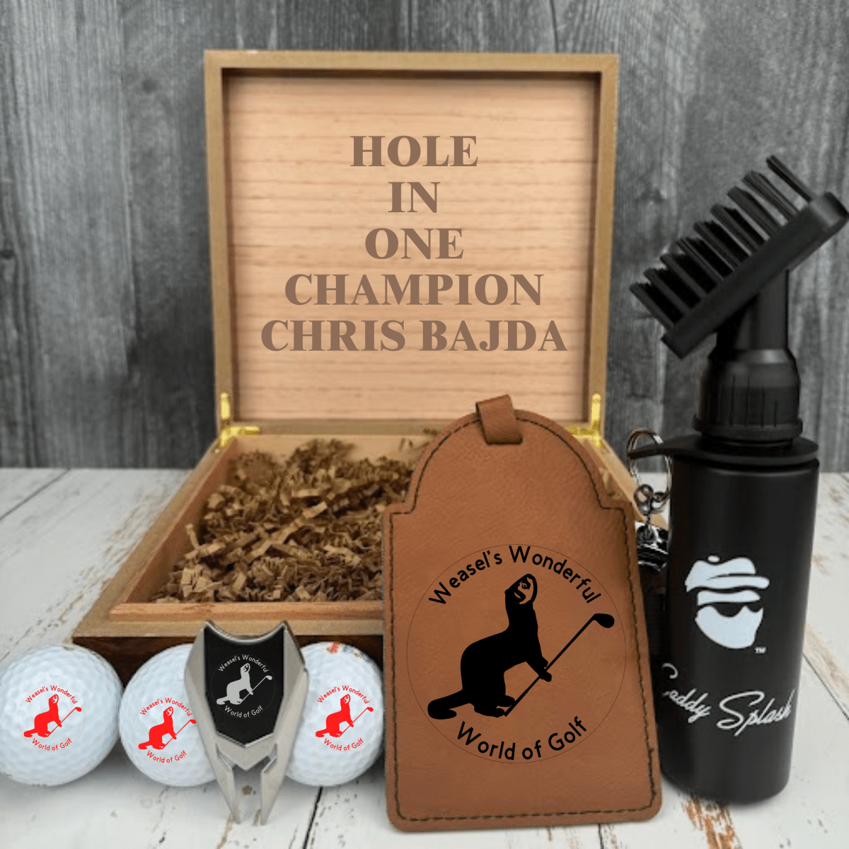 Unique Personalized Golf Outing Humidor Set Customized Gift Set Gifts for Men by Groovy Guy
