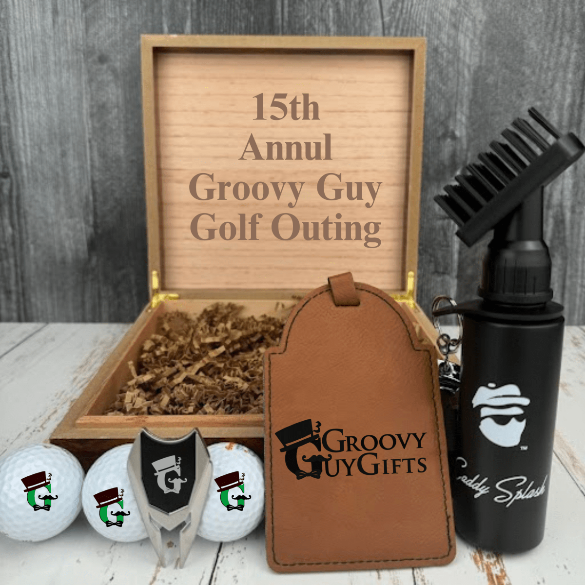 Unique Personalized Golf Outing Humidor Set Customized Gift Set Gifts for Men by Groovy Guy