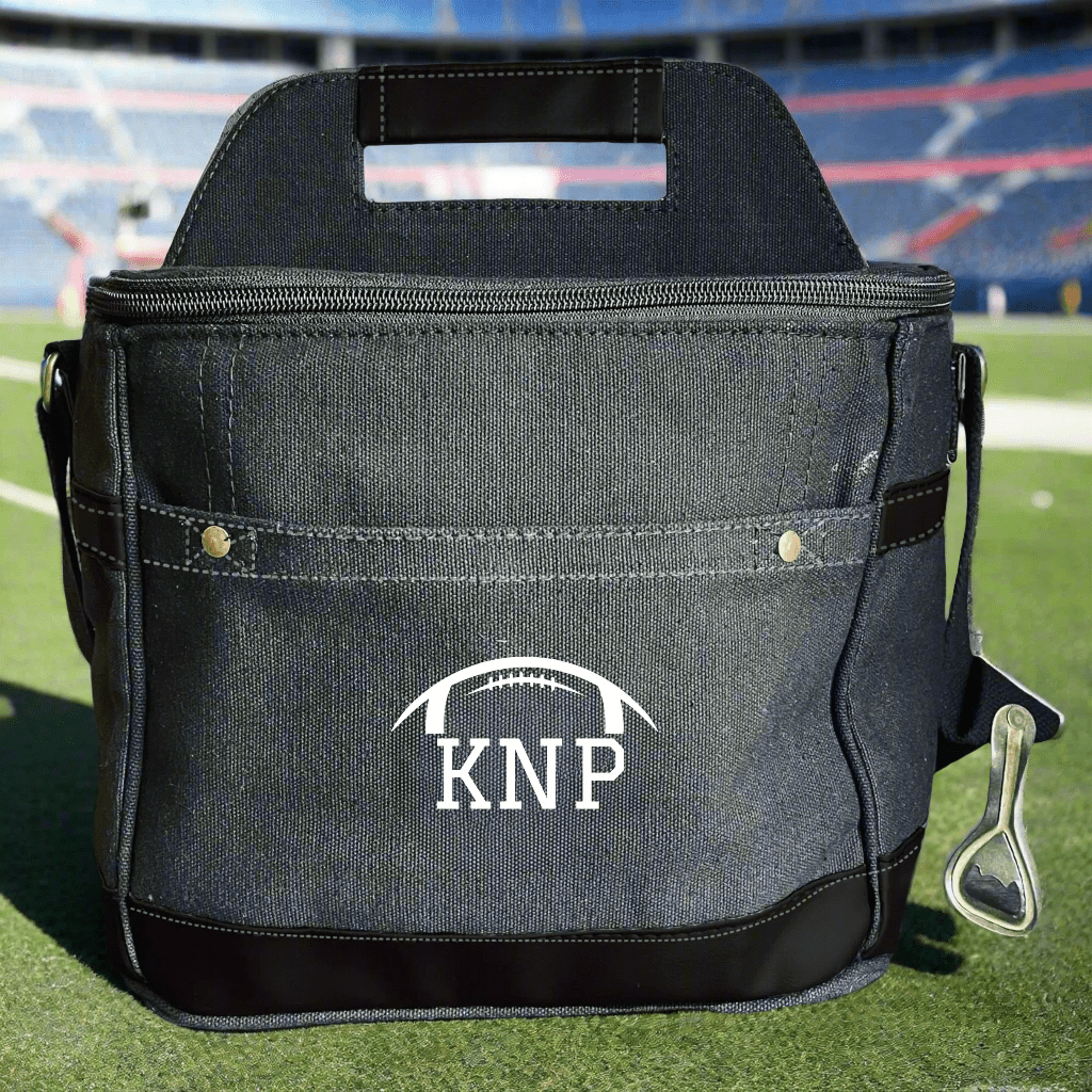 Unique Personalized End Zone Tailgate Cooler Customized Groomsmen Gifts Gifts for Men by Groovy Guy