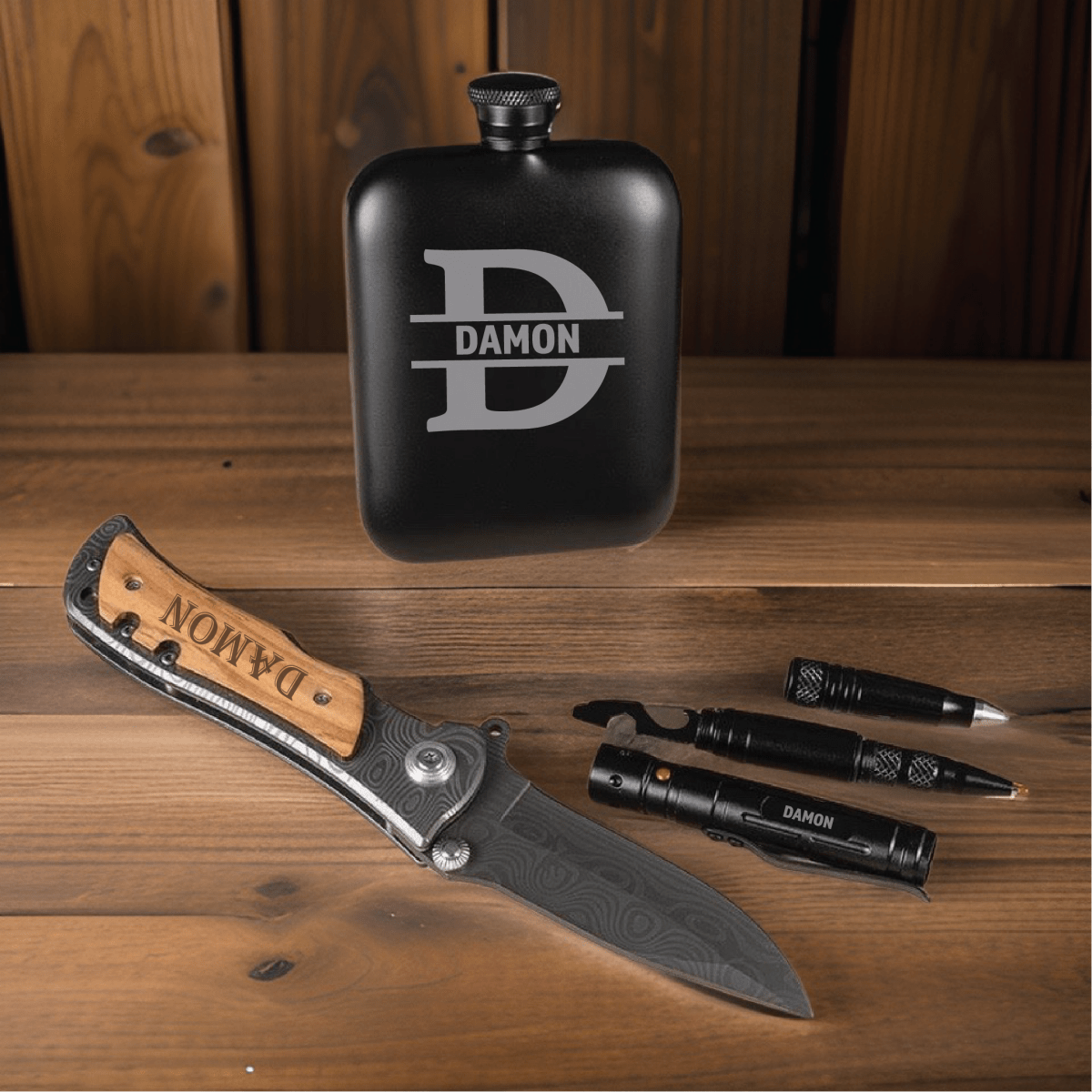 Unique Personalized Gentleman's Essentials Box Set Customized Gift Set Gifts for Men by Groovy Guy